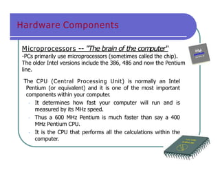 Computer An electronic device that stores, retrieves, and processes ...