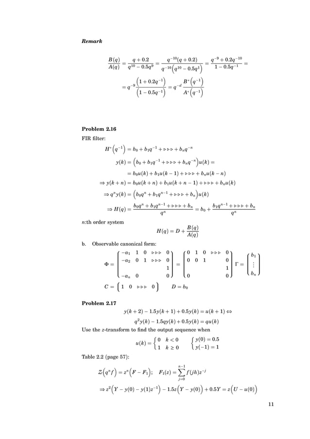 Computer Controlled Systems (solutions manual). Astrom. 3rd edition 1997