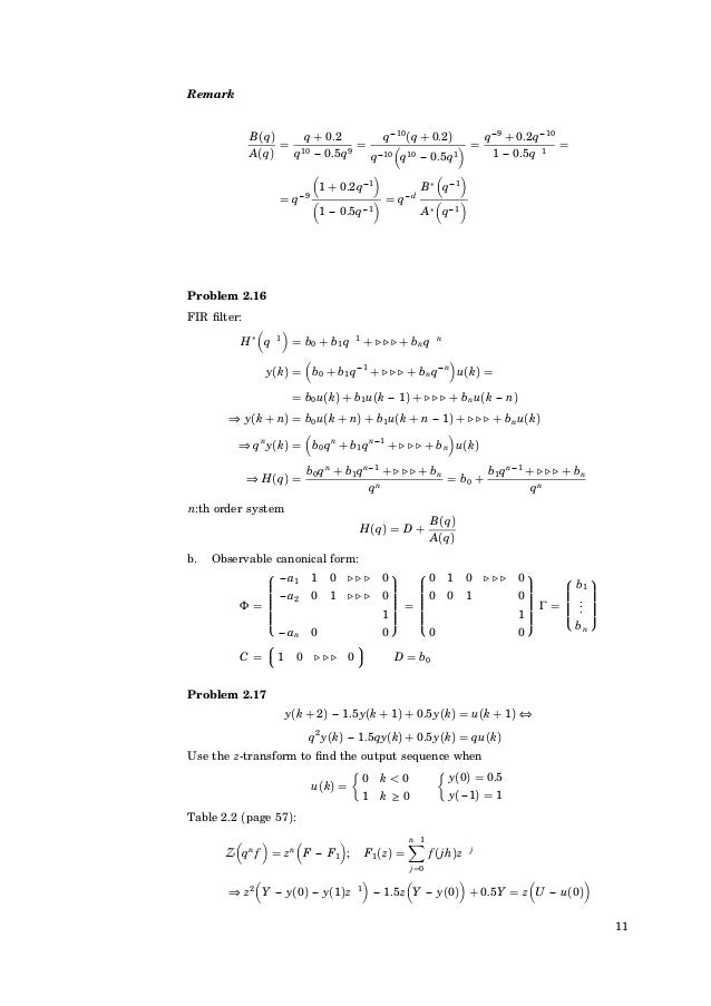 Computer Controlled Systems (solutions manual). Astrom. 3rd edition 1…