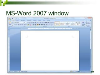 MS-Word 2007 window
118
 