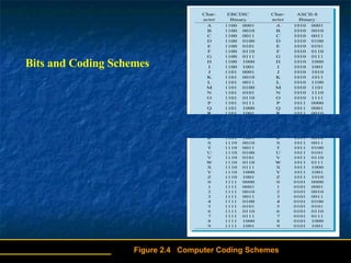 Bits and Coding Schemes Figure 2.4  Computer Coding Schemes . . . . . . . . . . . . . . . . . . 