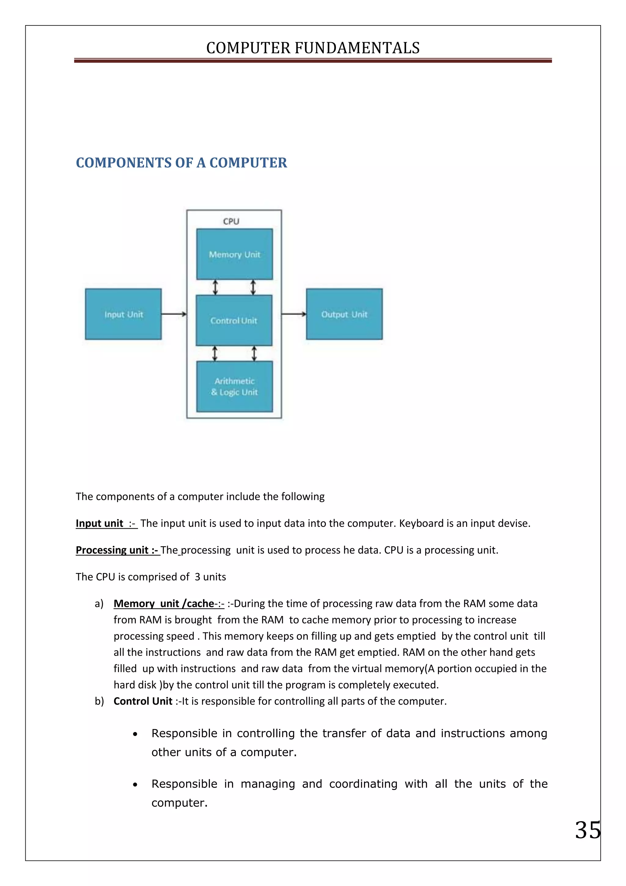 Computer fundamentals | PDF