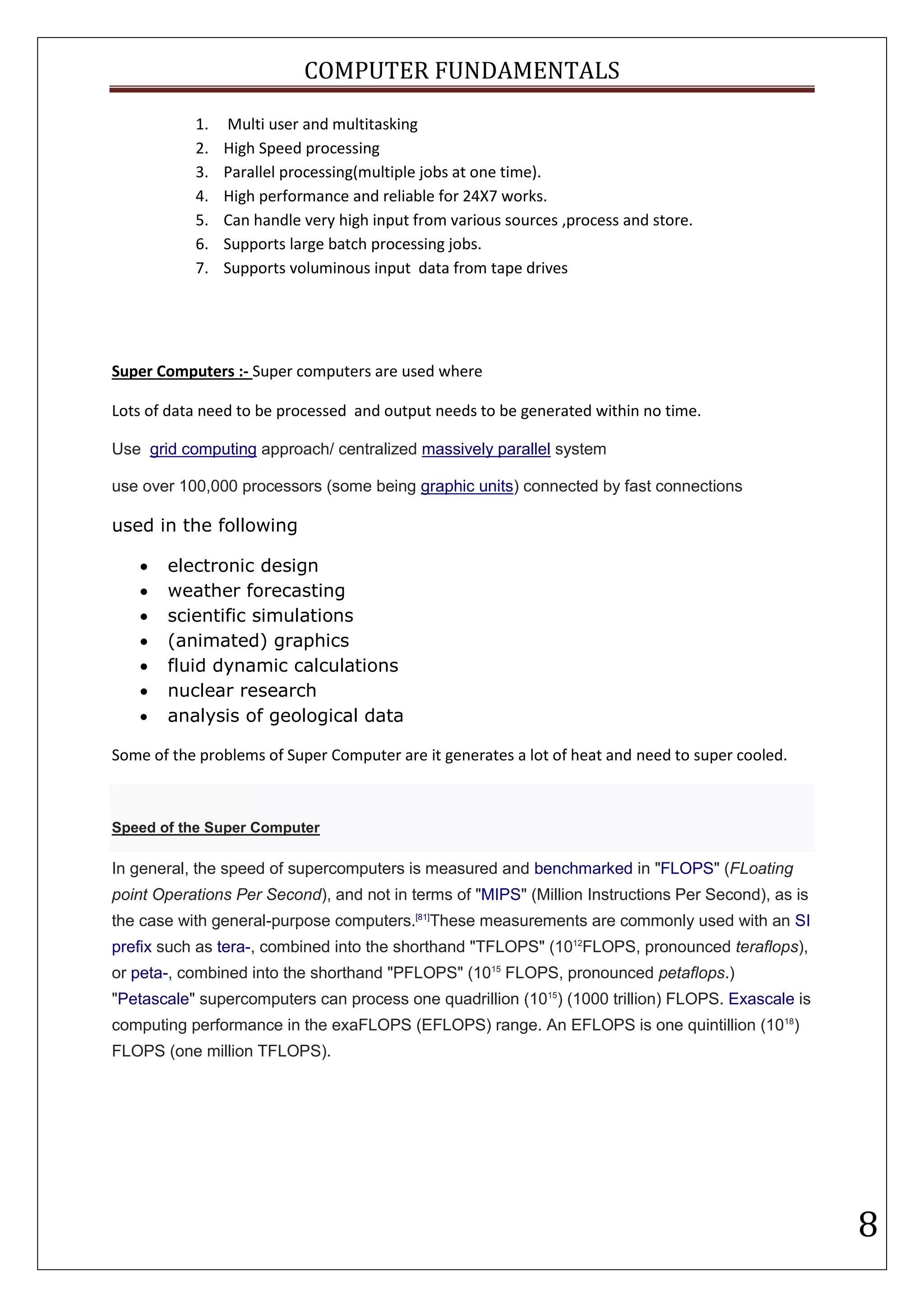 Computer fundamentals | PDF