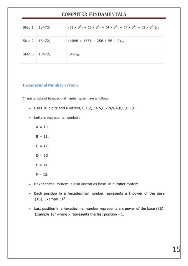 Computer fundamentals | PDF