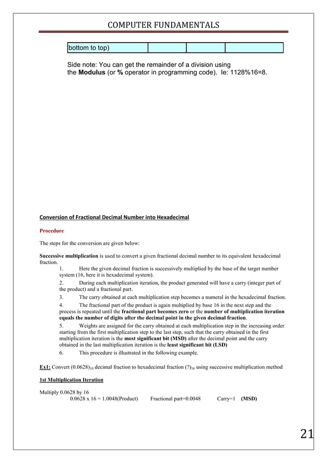 Computer fundamentals | PDF
