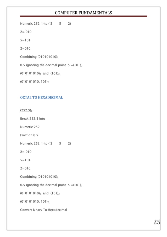 Computer fundamentals | PDF