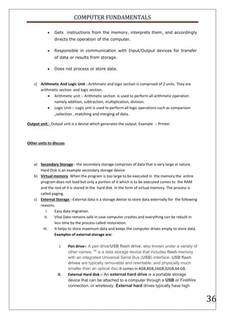 Computer fundamentals | PDF