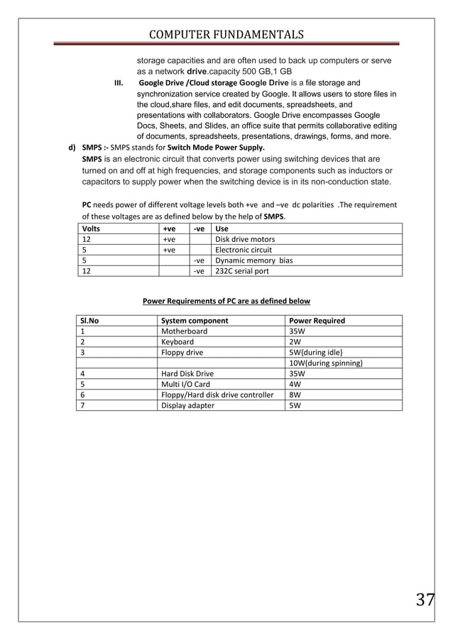 Computer fundamentals | PDF