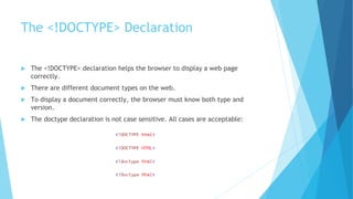 Computer fundamentals-internet p2 | PPTX | Web Design and HTML | Internet