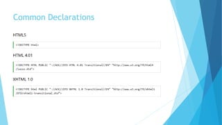 Common Declarations
 