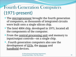 1971 Computer Computer generation presentation contain around 10 slides | PPT