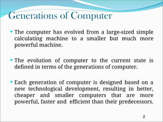 Comprehensive Overview of the Five Generations of Computers and Their ...