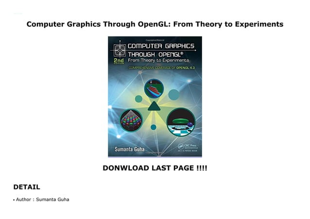 Computer Graphics Through Opengl From Theory To Experiments Computer Graphics Through Opengl From Theory To Experiments