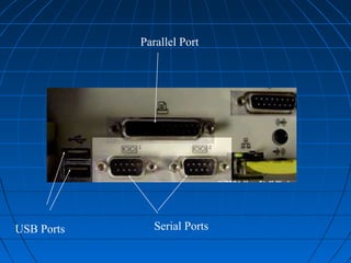 Parallel Port
Serial PortsUSB Ports
 