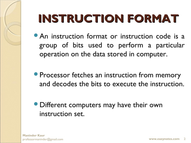 Computer instructions | PPT