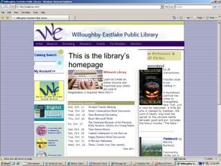 This is the library’s homepage 