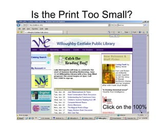 Is the Print Too Small? Click on the 100% 