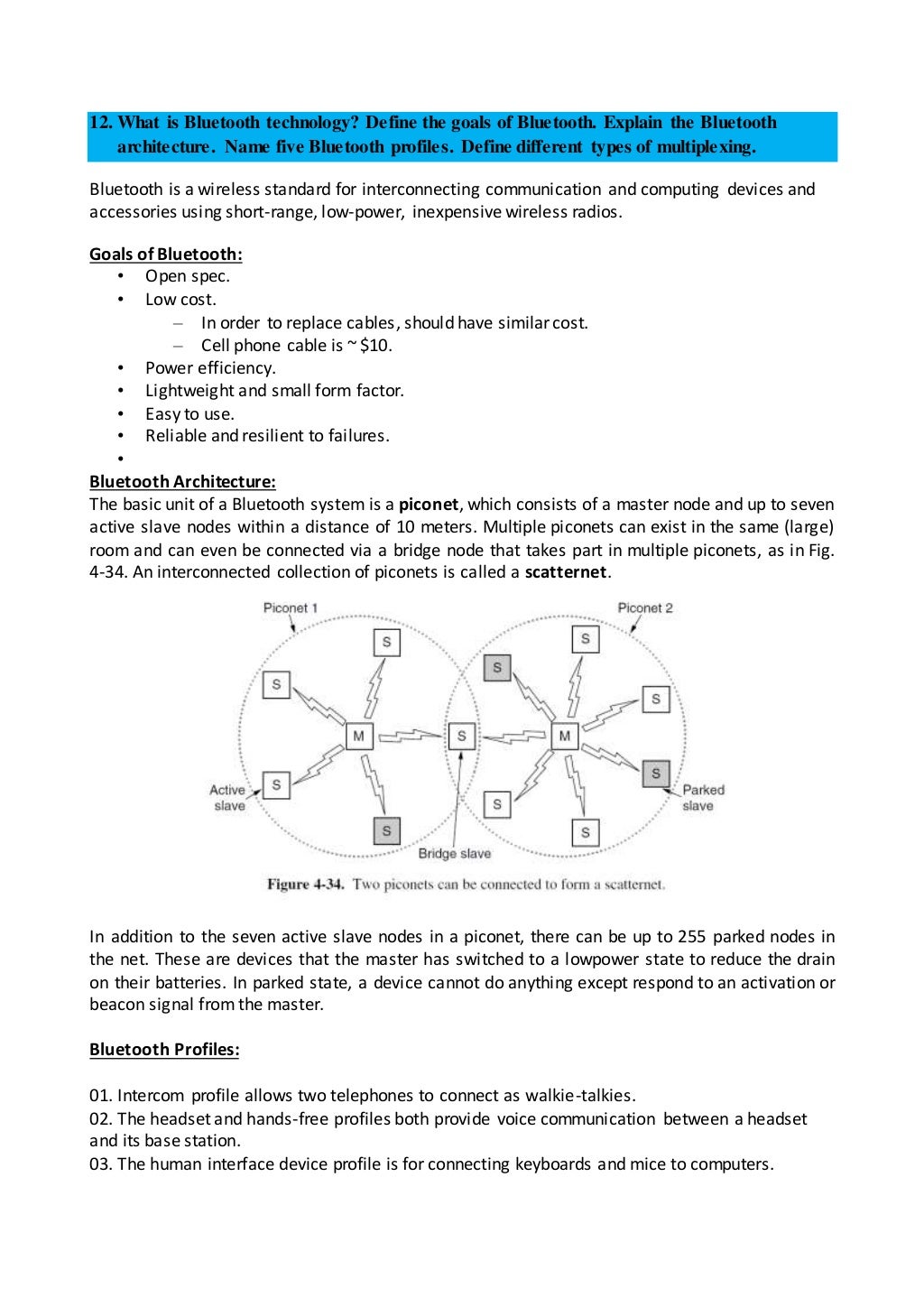 Computer network answer
