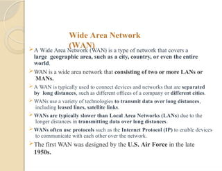 Computer Network LAN MAN WAN layout model | PPTX