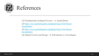 Operation of 4-bit Incrementor and Decrementor Circuit | PDF
