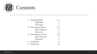 Operation of 4-bit Incrementor and Decrementor Circuit | PDF