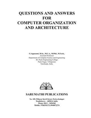 Computer organization-and-architecture-questions-and-answers
