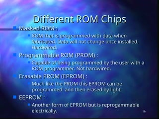 Masked Rom Implementation computer and basic computer-organization | PPT