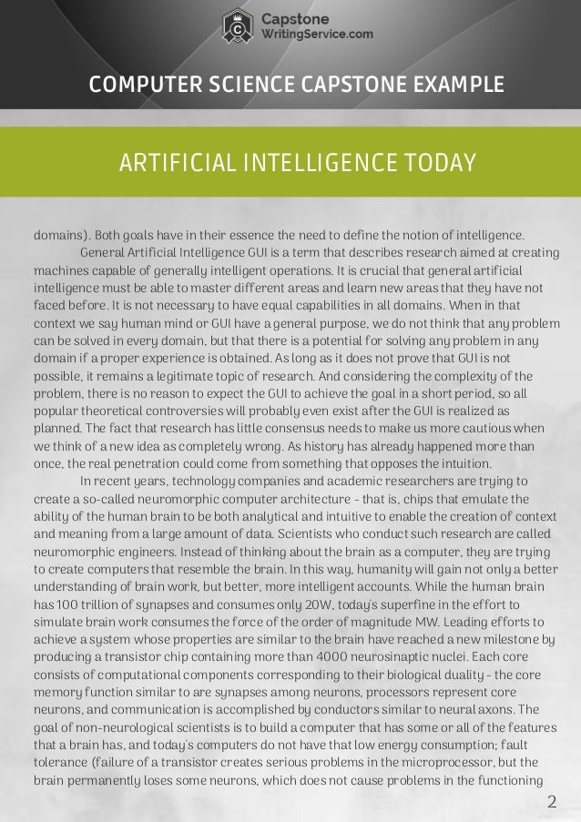 Computer Science Capstone Project Examples