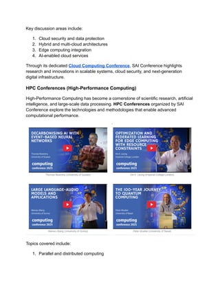 Computer Science Conferences 2026 | Research by SAI Conference | PDF