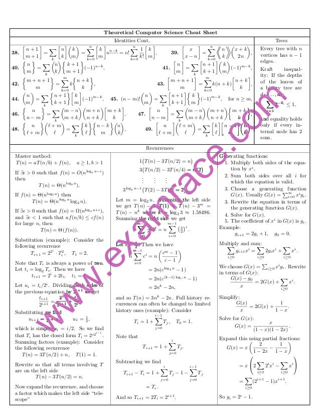 Computer science-formulas