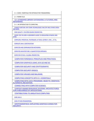 Computer Science | DOC | Web Development | Internet