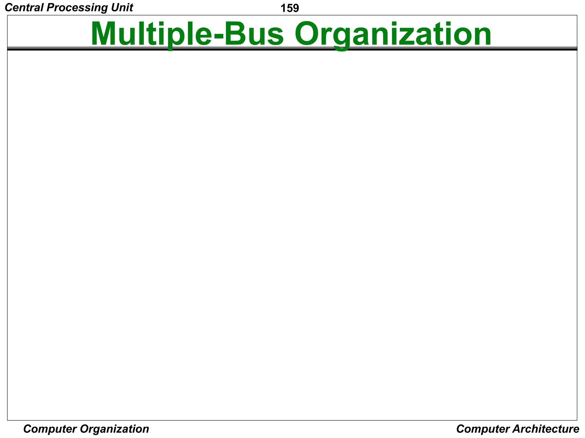 159
Computer Organization Computer Architecture
Multiple-Bus Organization
Memory b
us
data lines
Figure 7.8. Three-b
us or
ganization of the datapath.
Bus A Bus B Bus C
Instruction
decoder
PC
Re
gister
f ile
Constant 4
ALU
MDR
A
B
R
MUX
Incrementer
Address
lines
MAR
IR
Central Processing Unit
 
