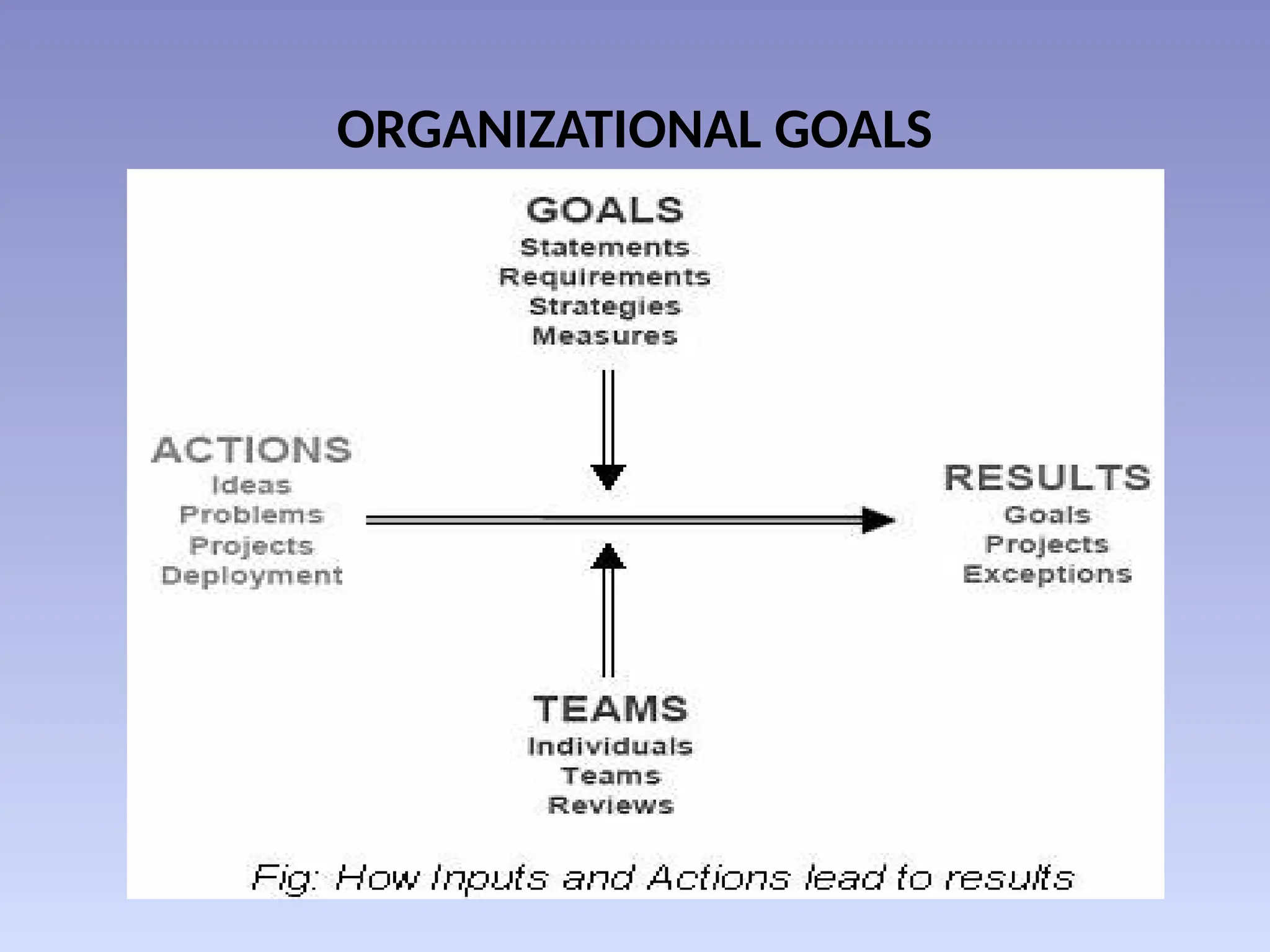 ORGANIZATIONAL GOALS
 