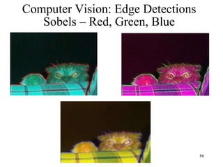 Computer Vision: Edge Detections Sobels – Red, Green, Blue 