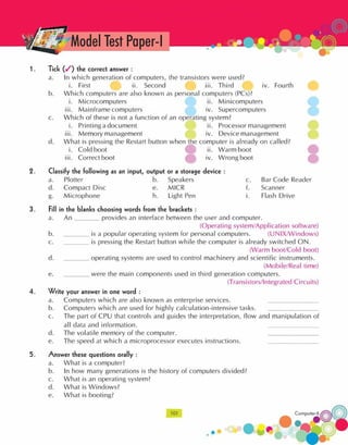 Computer technology-6 CLASS - SIX