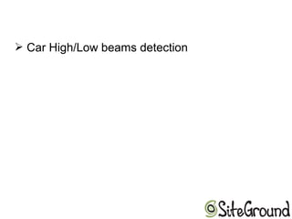 ➢ Car High/Low beams detection
 