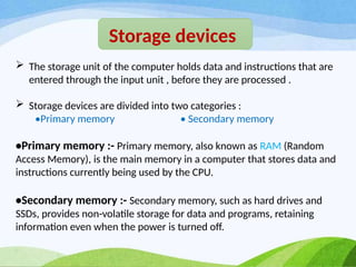 Comprehensive Overview of Computer Components and Their Functions | PPTX