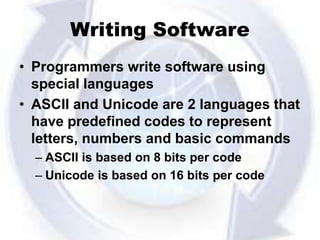 Computer1 test 2 prep: processing, software, storage | PPT