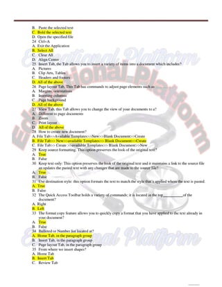 Computer 1st semester BSN mcqs with key,Educational Platform.pdf