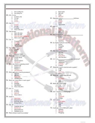 Computer 1st semester BSN mcqs with key,Educational Platform.pdf