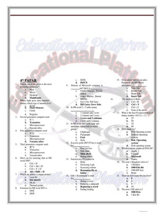 Computer 1st semester BSN mcqs with key,Educational Platform.pdf