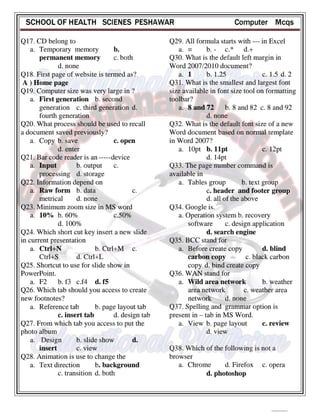 Computer 1st semester BSN mcqs with key,Educational Platform.pdf