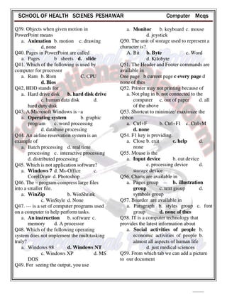 Computer 1st semester BSN mcqs with key,Educational Platform.pdf