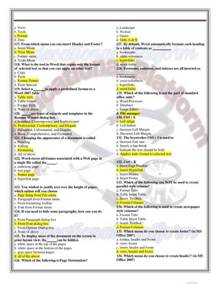 Computer 1st semester BSN mcqs with key,Educational Platform.pdf