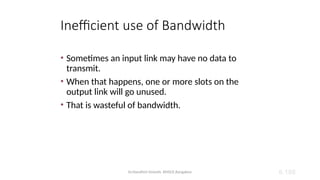 Dr.Nandhini Vineeth, BMSCE,Bangalore 6.188
Inefficient use of Bandwidth
• Sometimes an input link may have no data to
transmit.
• When that happens, one or more slots on the
output link will go unused.
• That is wasteful of bandwidth.
 