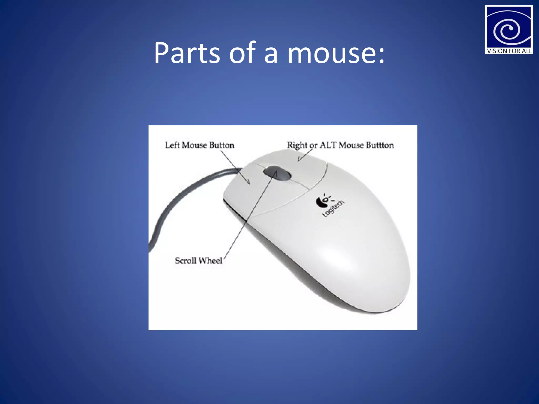 Parts of a mouse:
 