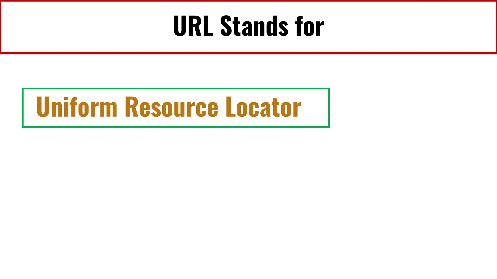 URL Stands for
Uniform Resource Locator
 
