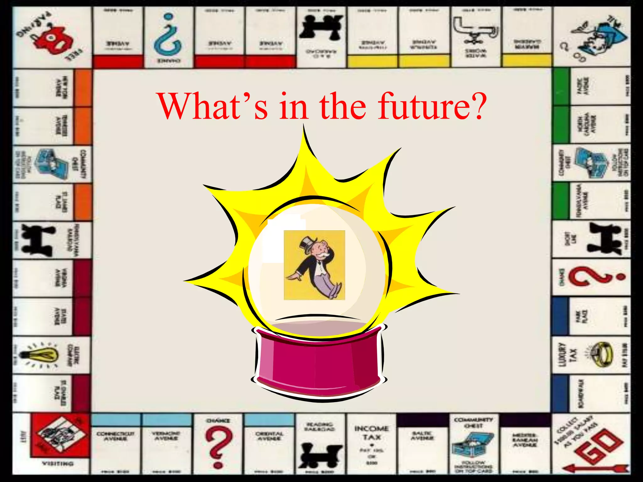 What’s in the future?
 