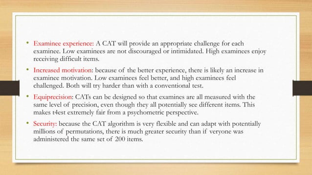 Computer adaptive testing | PPTX | Standardized Testing | Educational ...