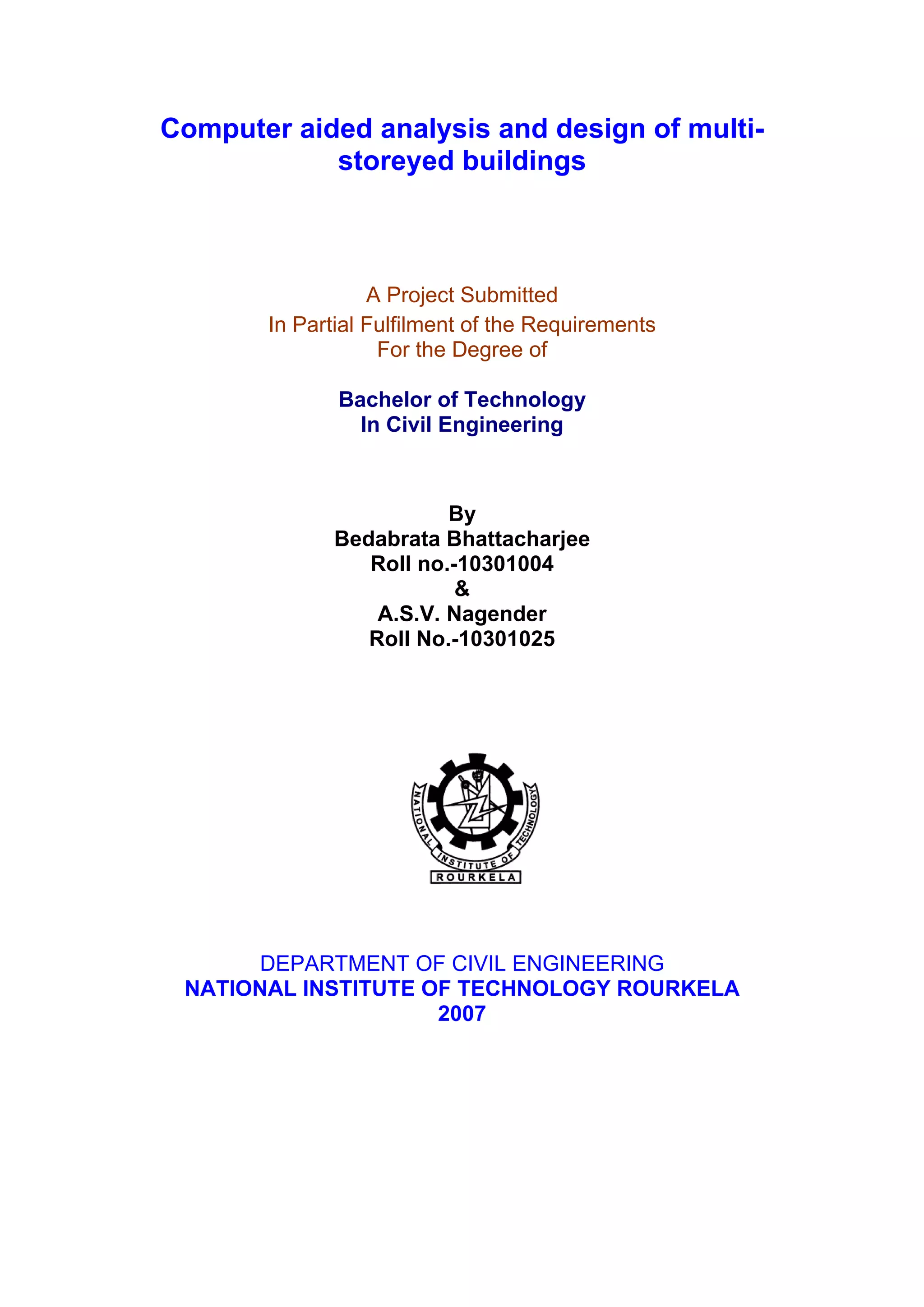 Computer Aided Analysis And Design Of Multi Storeyed Buildings Pdf Computer Aided Analysis And Design Of Multi Storeyed Buildings Pdf